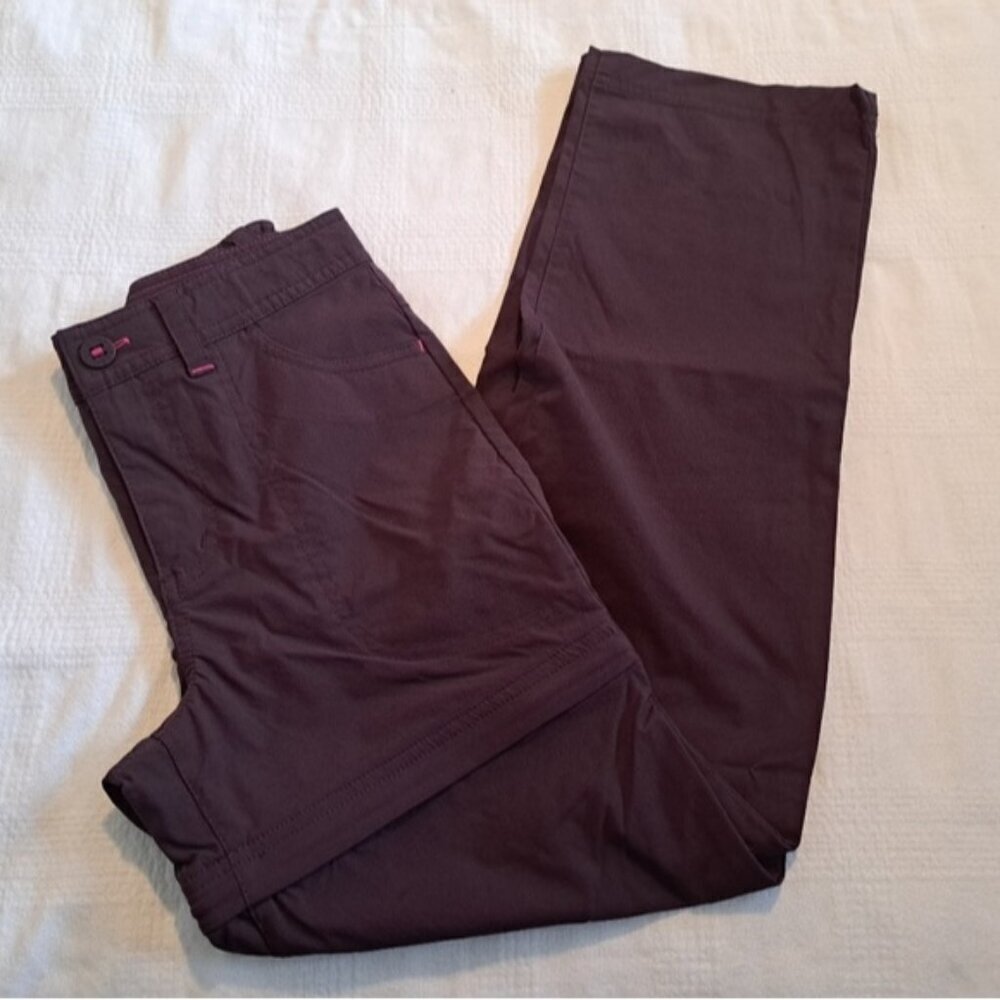L.L. Bean girls size 12 deep purple convertible pants, elastic side waist, EUC